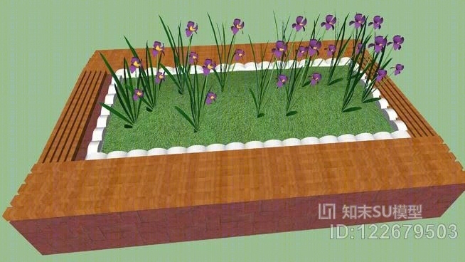 花坛SU模型下载【ID:122679503】