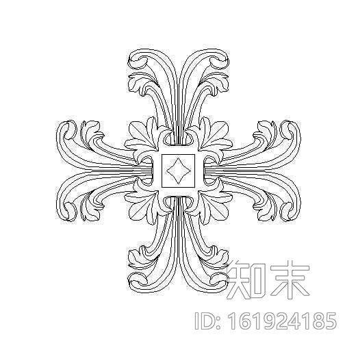 欧式雕花图块8cad施工图下载【ID:161924185】