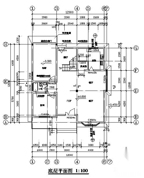 某三层别墅建筑施工图cad施工图下载【ID:149916187】