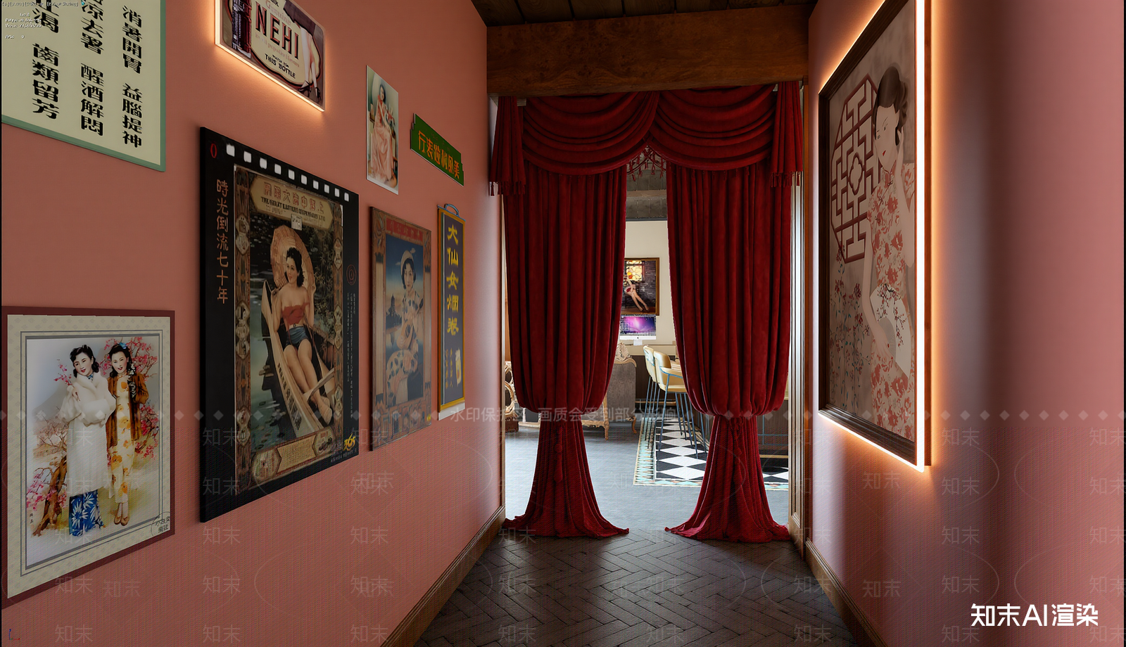 中式玄关3D模型下载【ID:1221508499】