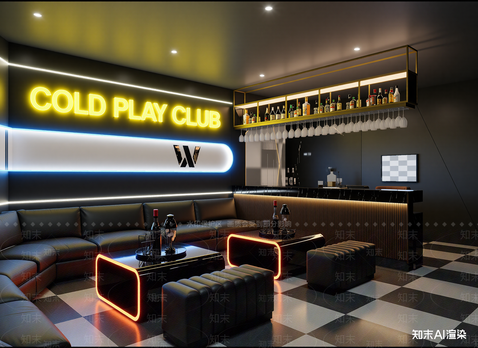现代酒吧3D模型下载【ID:1214785067】