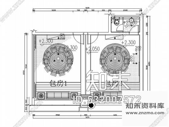 施工图深圳某商务酒店餐厅包房装修图施工图下载【ID:532007572】