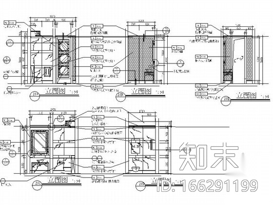 风味中餐厅包间Ⅲ室内装修图cad施工图下载【ID:166291199】