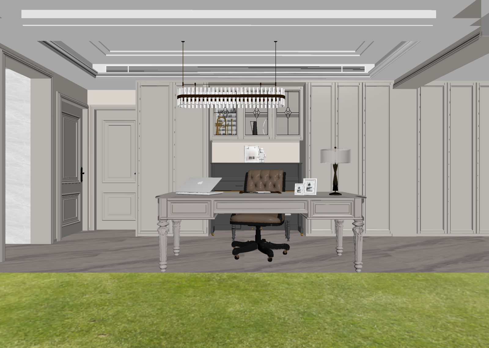 欧式书房3D模型下载【ID:1214628534】