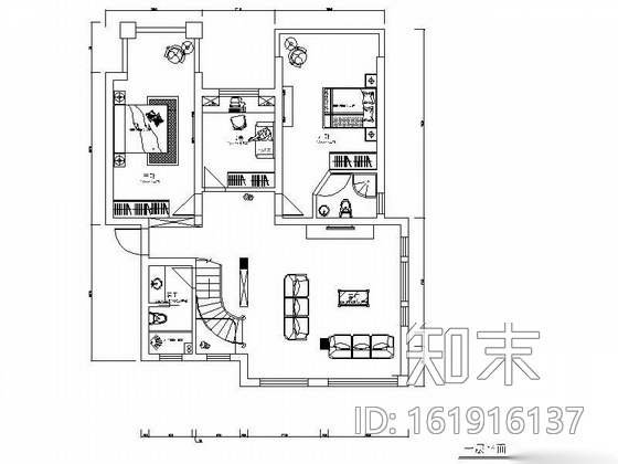 某二层别墅施工图cad施工图下载【ID:161916137】