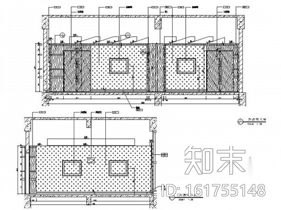 [西安]股份制教育机构现代办公室装修施工图（含效果）cad施工图下载【ID:161755148】