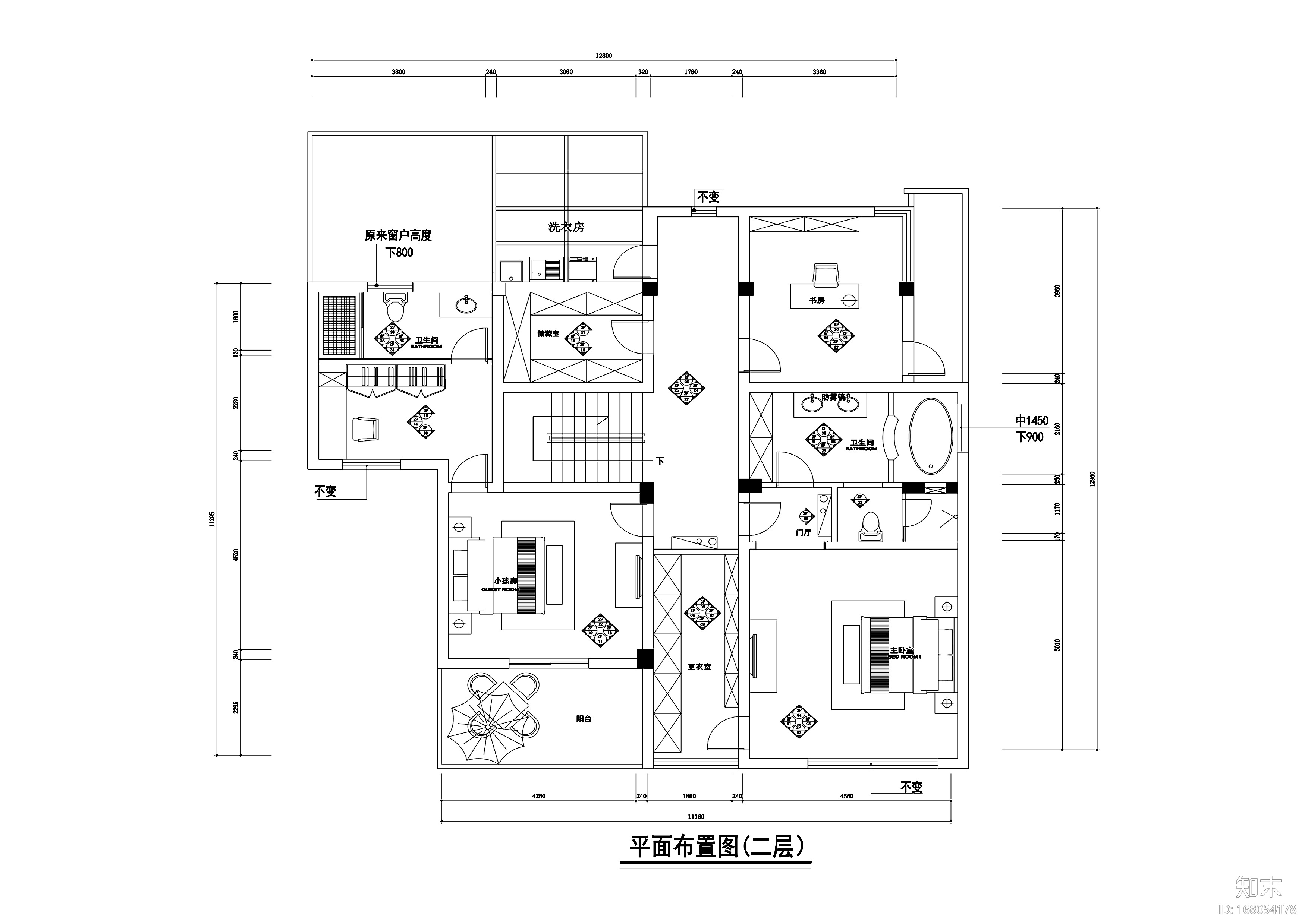 信步华庭臻园500平美式古典风格别墅施工图施工图下载【ID:168054178】