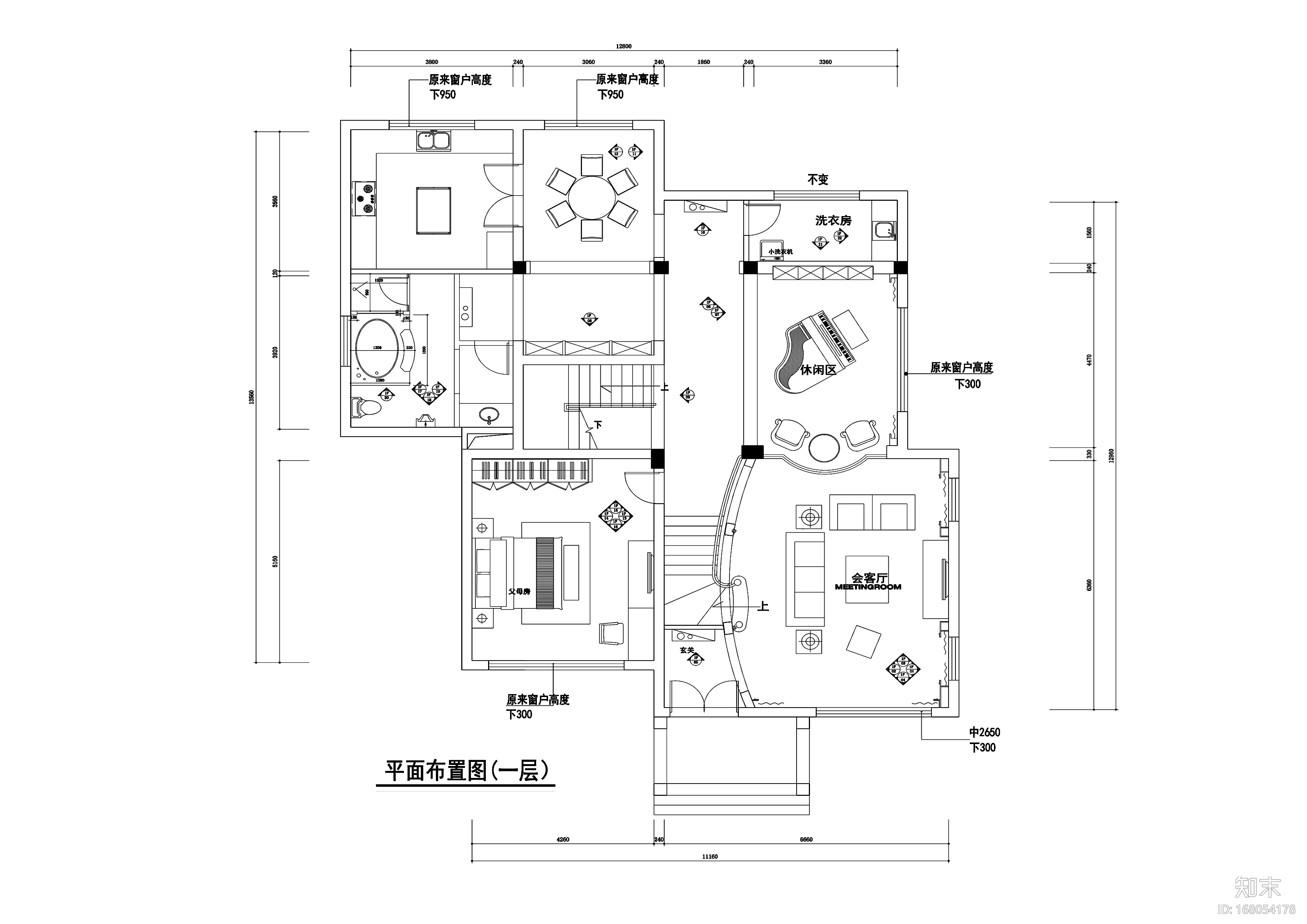 信步华庭臻园500平美式古典风格别墅施工图施工图下载【ID:168054178】