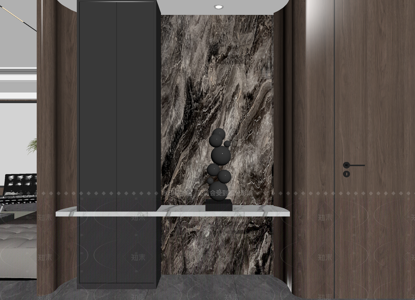 现代玄关3D模型下载【ID:1214996275】