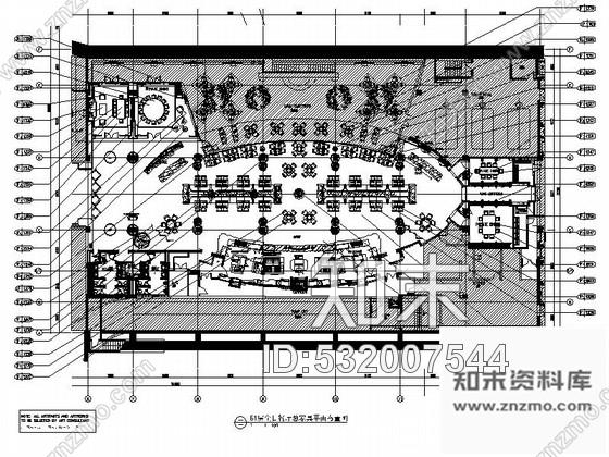 施工图现代经典全日餐厅室内装修施工图cad施工图下载【ID:532007544】