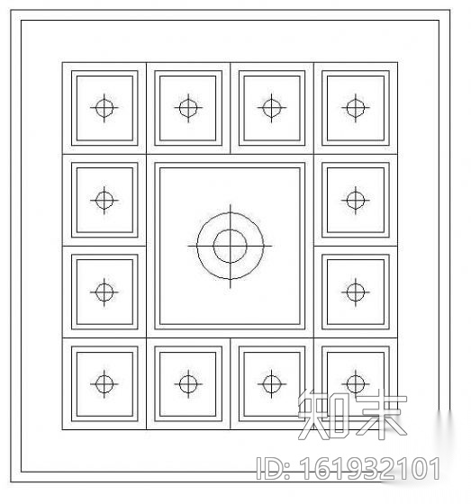 西式天花cad施工图下载【ID:161932101】