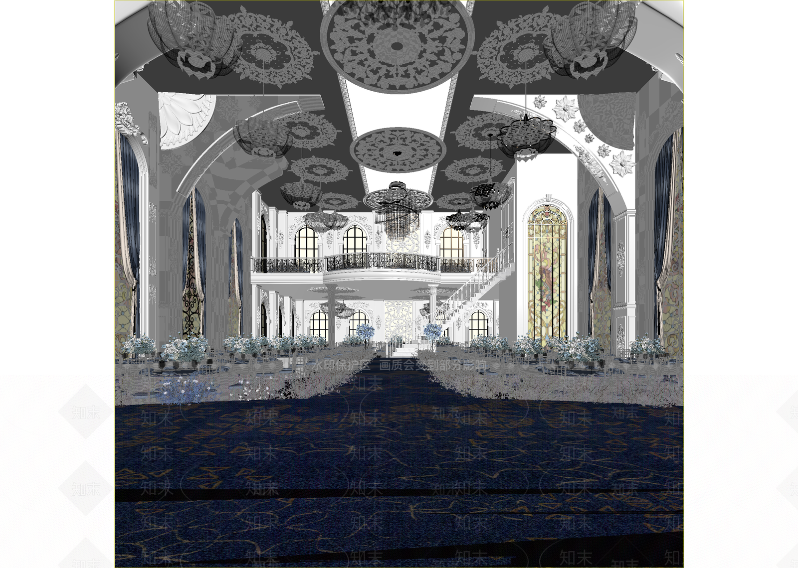 欧式其他展厅3D模型下载【ID:1214688590】