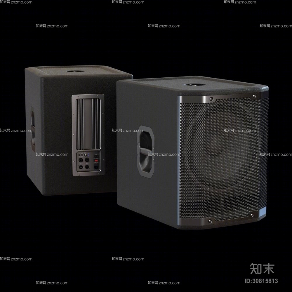 黑色音响3D模型下载【ID:30815813】