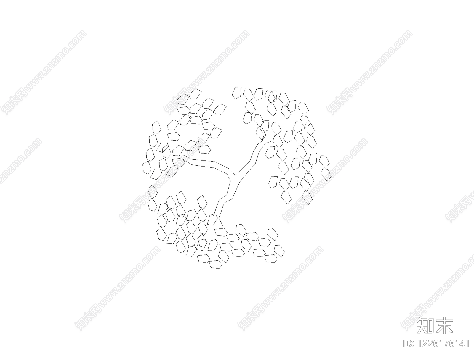 种植物平面图例cad施工图下载【ID:1226176141】