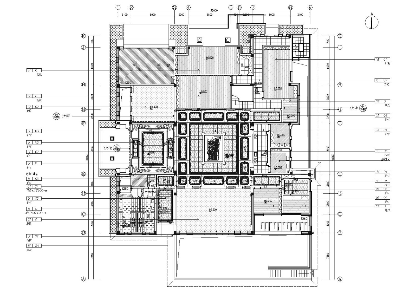 [浙江]绍兴510㎡新中式售楼中心设计施工图cad施工图下载【ID:160704116】