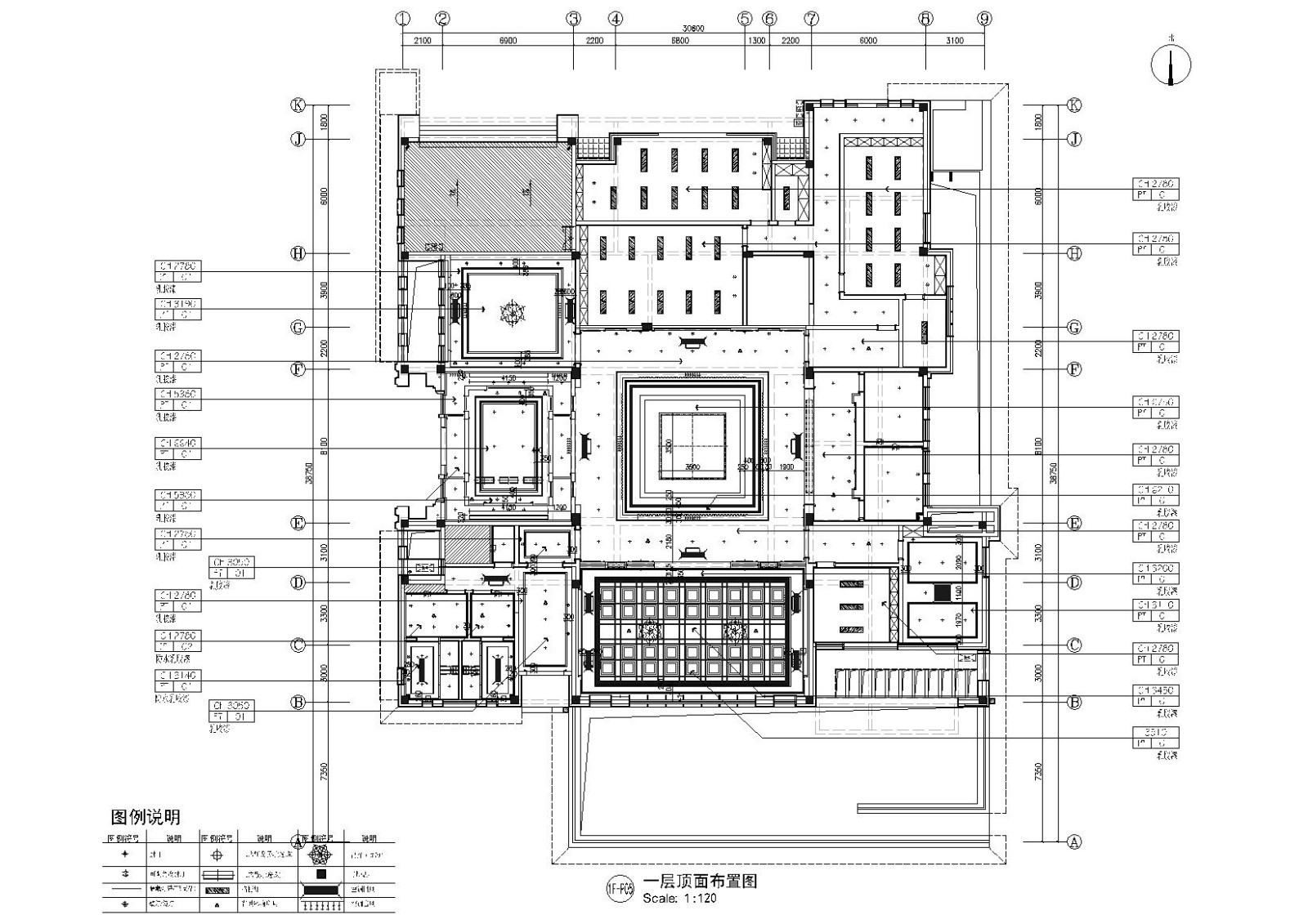 [浙江]绍兴510㎡新中式售楼中心设计施工图cad施工图下载【ID:160704116】