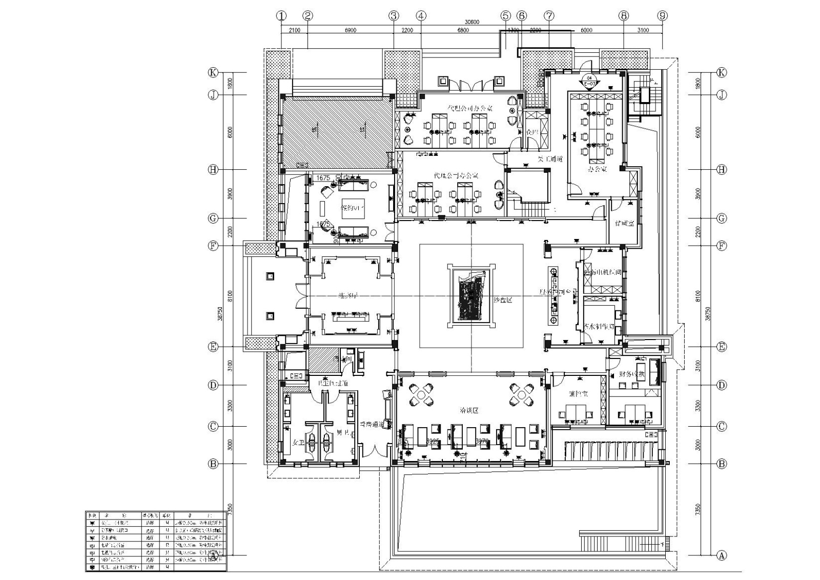 [浙江]绍兴510㎡新中式售楼中心设计施工图cad施工图下载【ID:160704116】