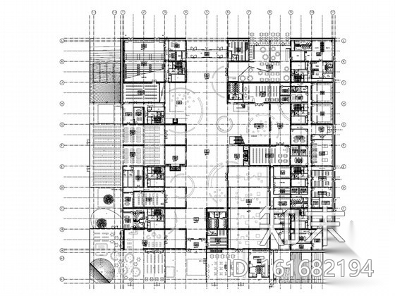 [天津]省级现代时尚大气的图书馆室内施工图（含方案图）cad施工图下载【ID:161682194】