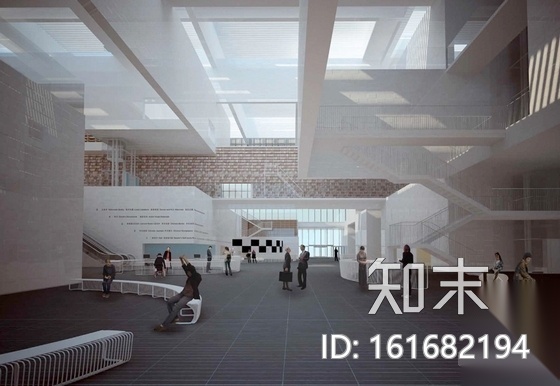 [天津]省级现代时尚大气的图书馆室内施工图（含方案图）cad施工图下载【ID:161682194】