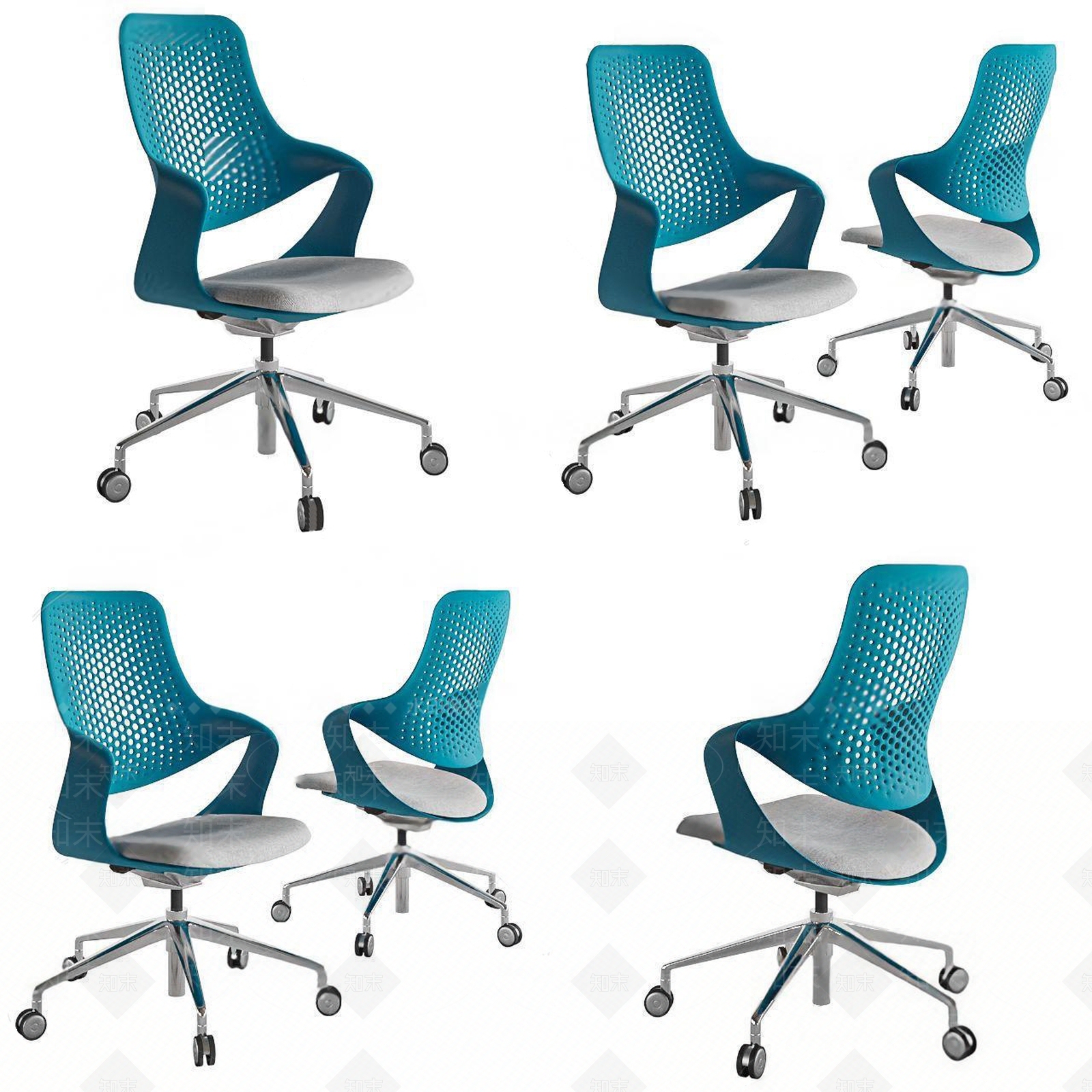 现代网格办公椅3D模型下载【ID:1114780705】