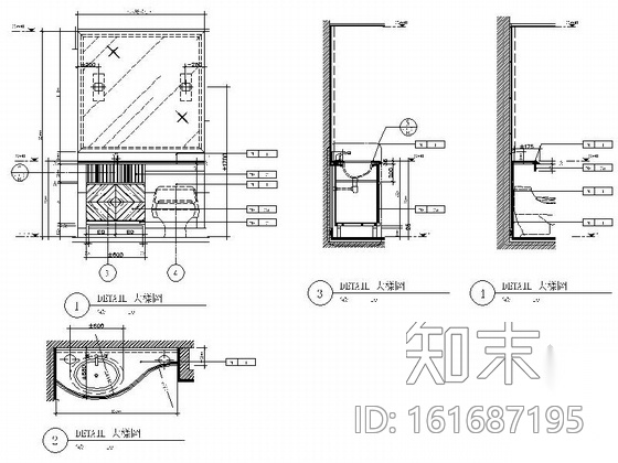 [上海]精品高档现代一居室室内装修施工图（含效果）cad施工图下载【ID:161687195】