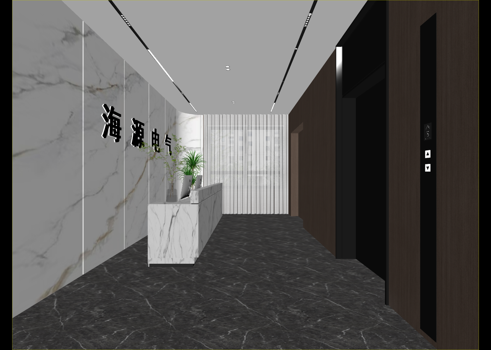 办公大厅3D模型下载【ID:1213967729】