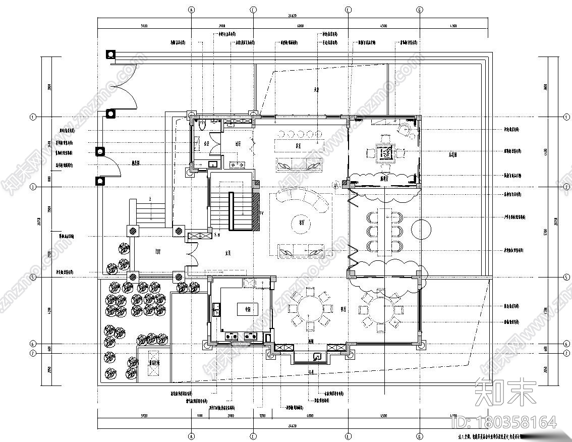 海南三亚现代简约900m²别墅全套施工图+水电cad施工图下载【ID:180358164】