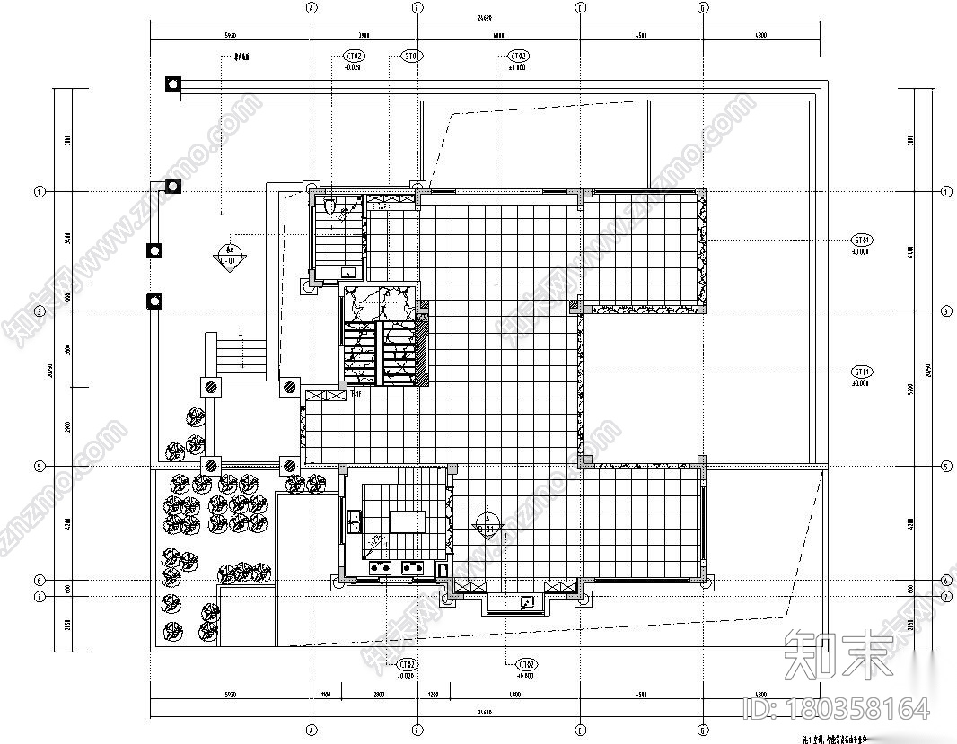 海南三亚现代简约900m²别墅全套施工图+水电cad施工图下载【ID:180358164】