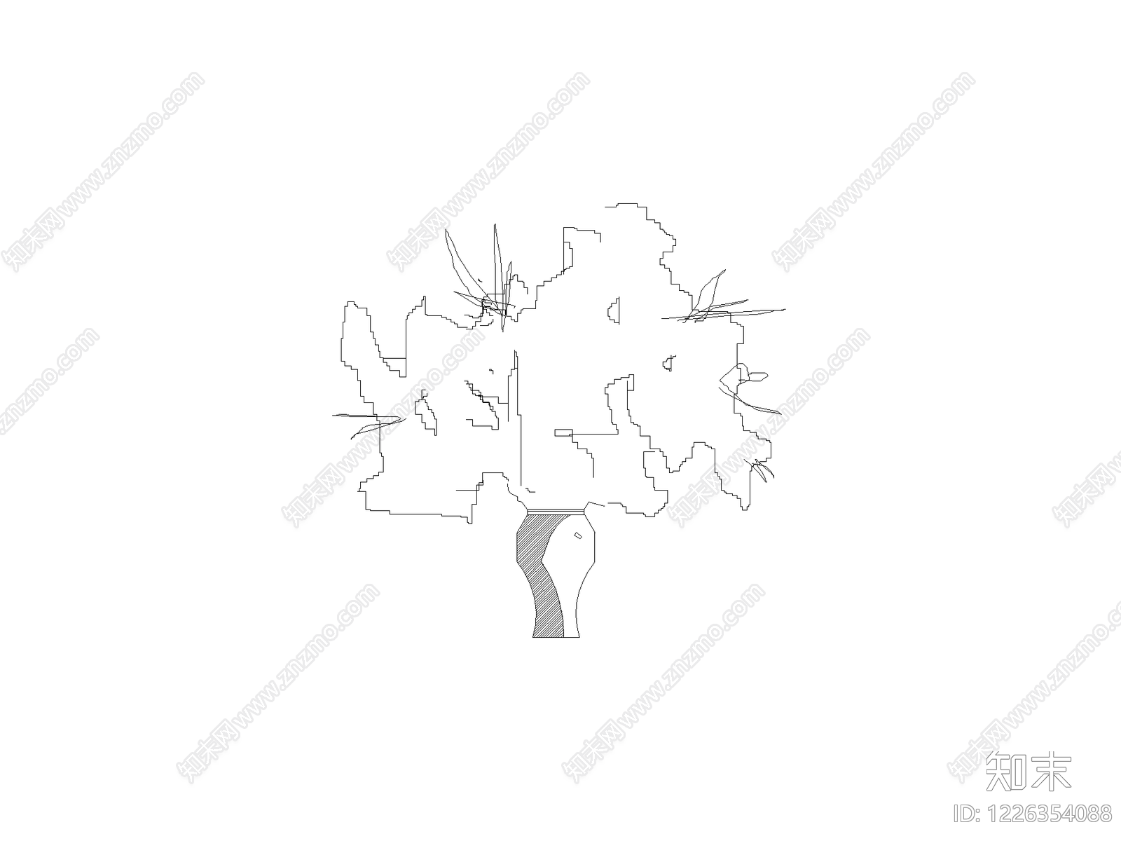 现代乔木种植CAD图纸