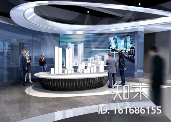 [上海]金融中心体验展厅施工图cad施工图下载【ID:161686155】