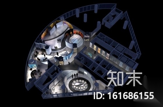 [上海]金融中心体验展厅施工图cad施工图下载【ID:161686155】