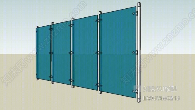 玻璃幕墙SU模型下载【ID:935880213】
