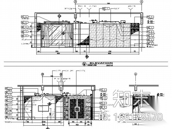[成都]豪华会所包厢室内装修施工图cad施工图下载【ID:166178170】