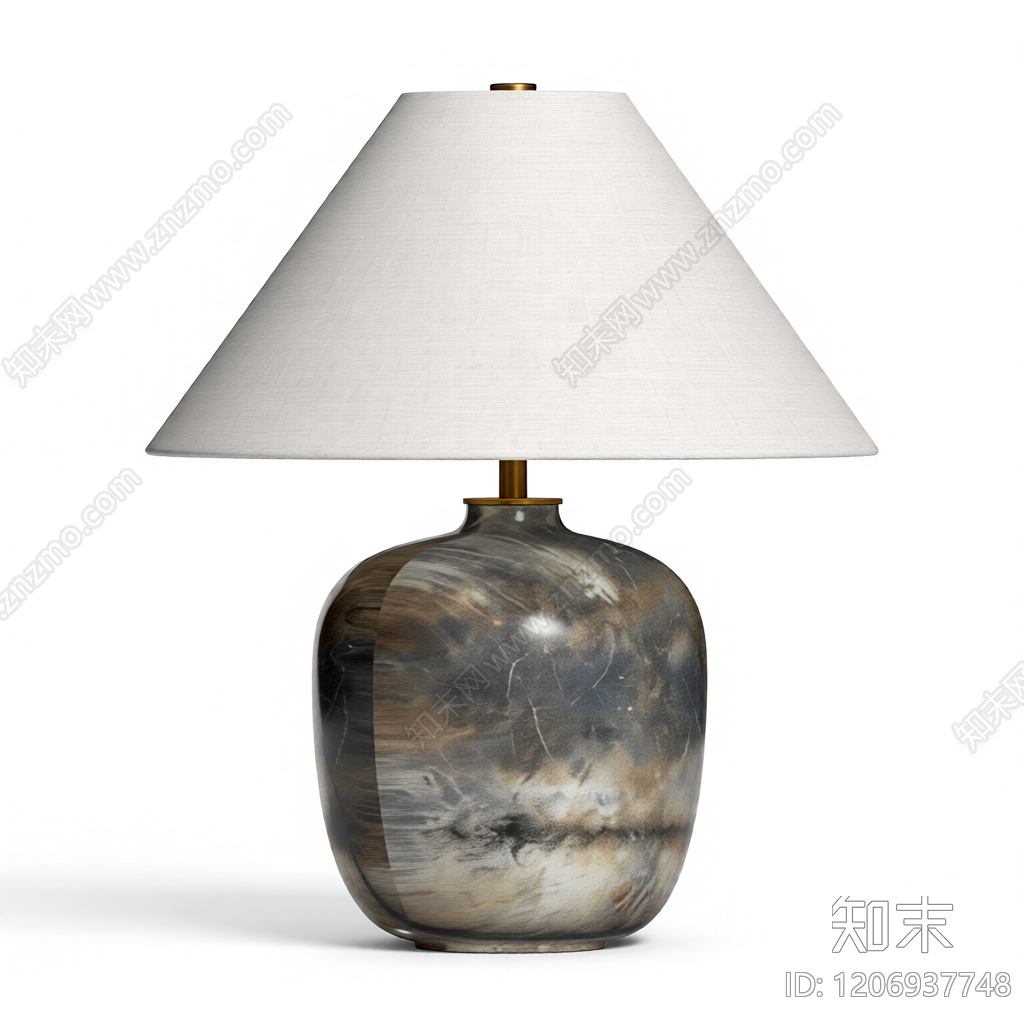 大理石台灯3D模型下载【ID:1206937748】