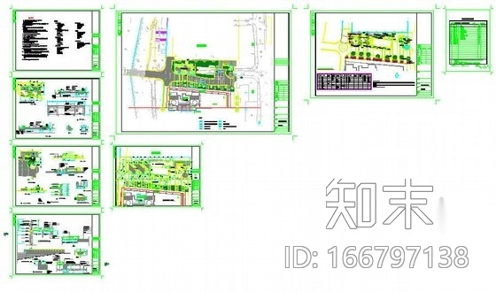 杭州某公寓步行街景观设计施工图施工图下载【ID:166797138】