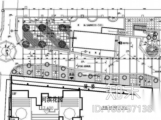 杭州某公寓步行街景观设计施工图施工图下载【ID:166797138】