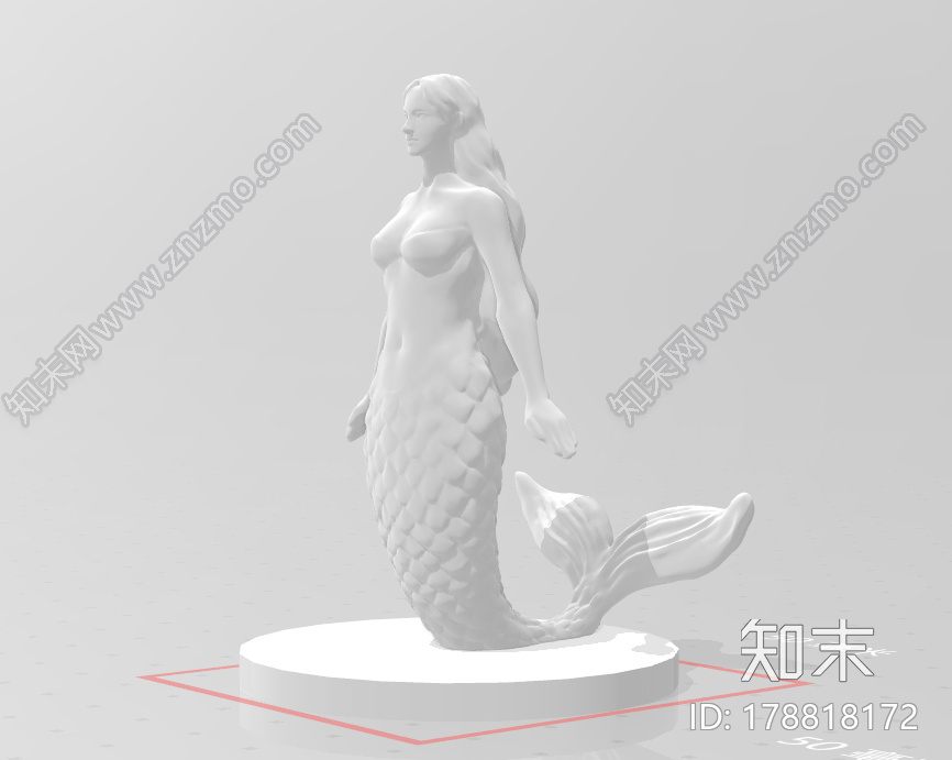 美人鱼3d打印模型下载【ID:178818172】