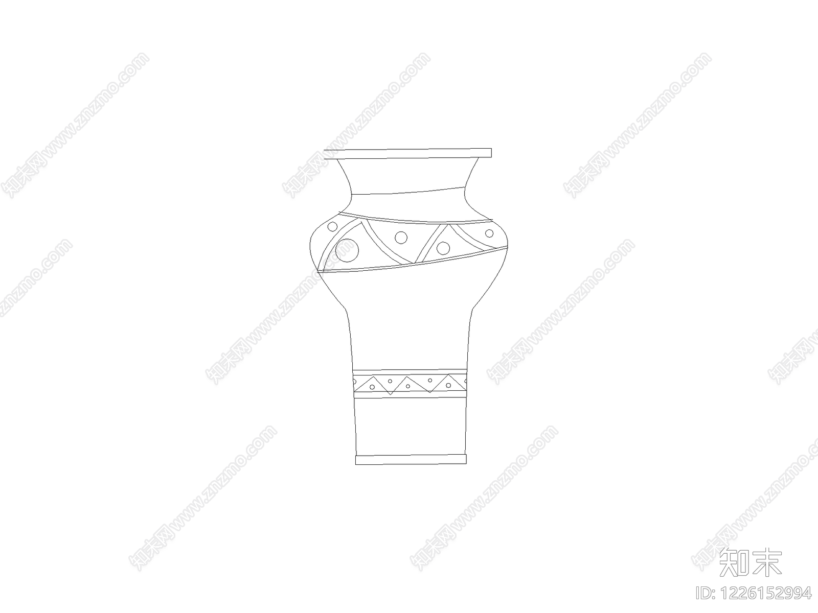 摆件cad施工图下载【ID:1226152994】