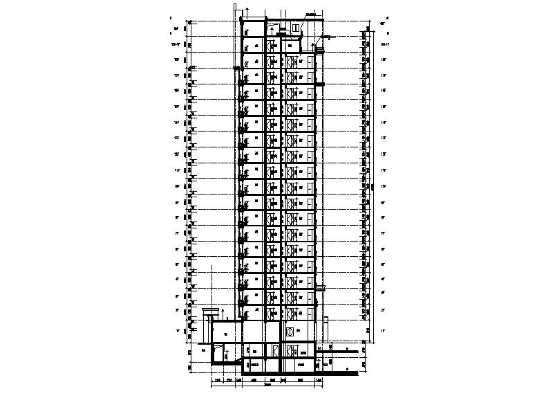 [宁夏]高层塔式商住小区建筑施工图（含多栋建筑及200...cad施工图下载【ID:167216143】