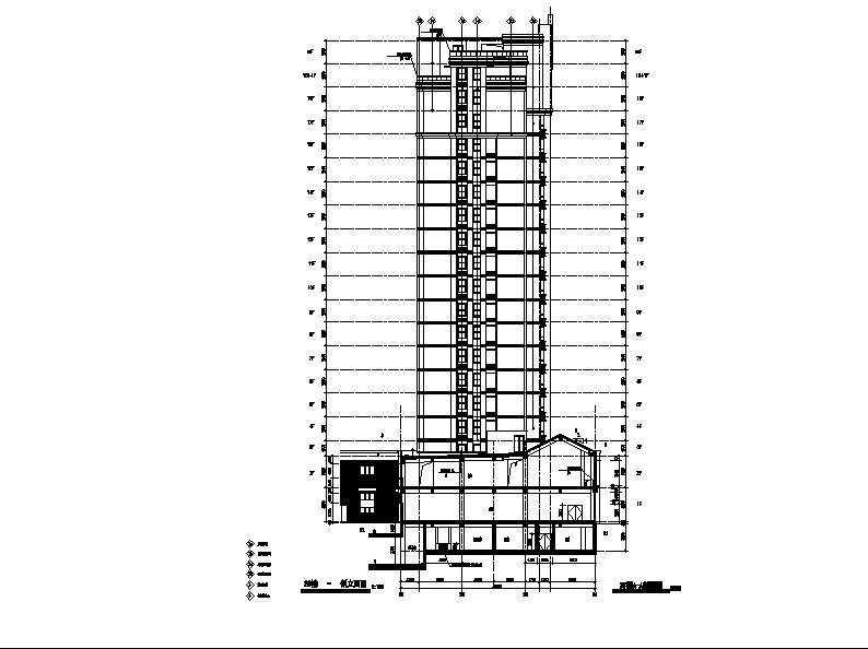 [宁夏]高层塔式商住小区建筑施工图（含多栋建筑及200...cad施工图下载【ID:149777164】