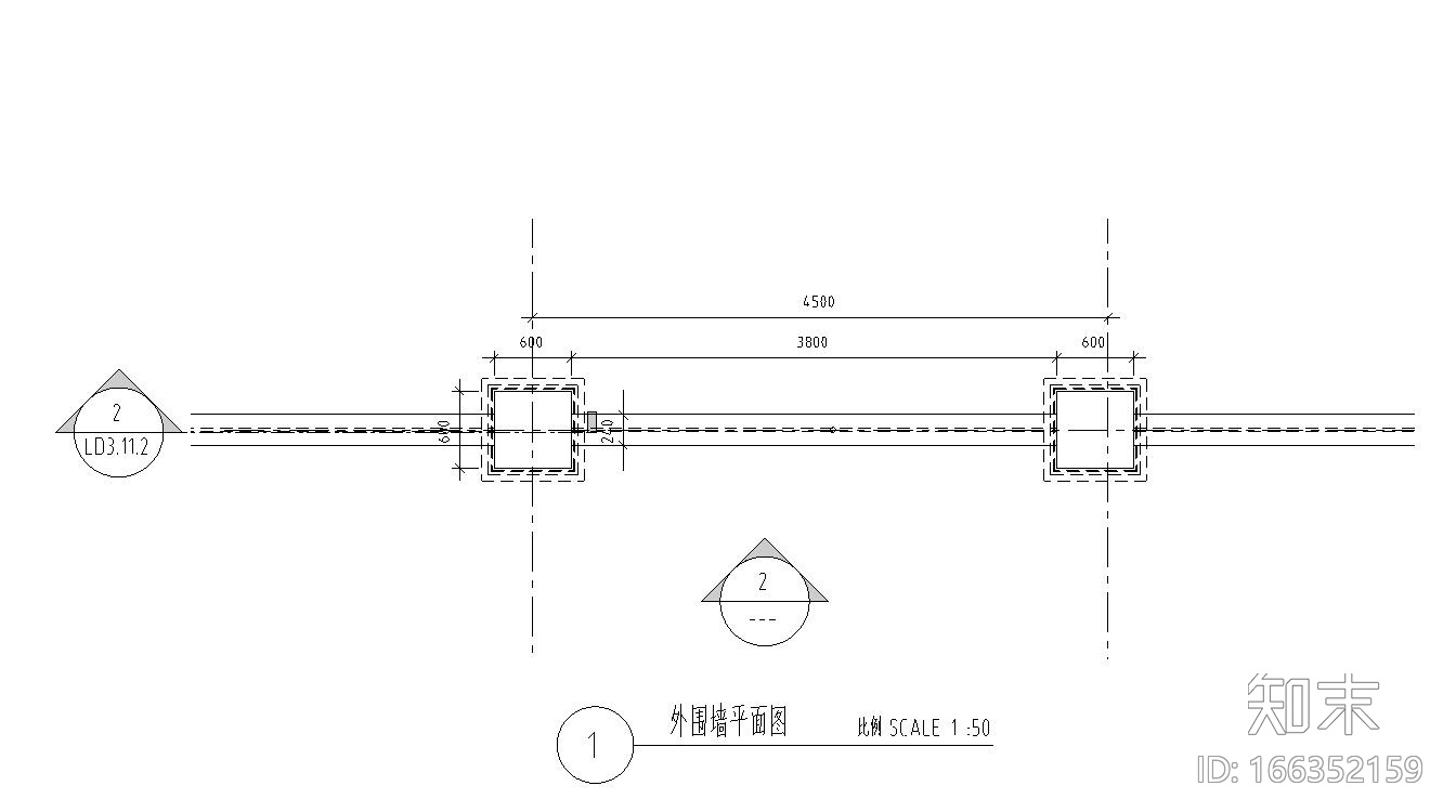 园林景观节点详图围墙施工图设计八施工图下载【ID:166352159】