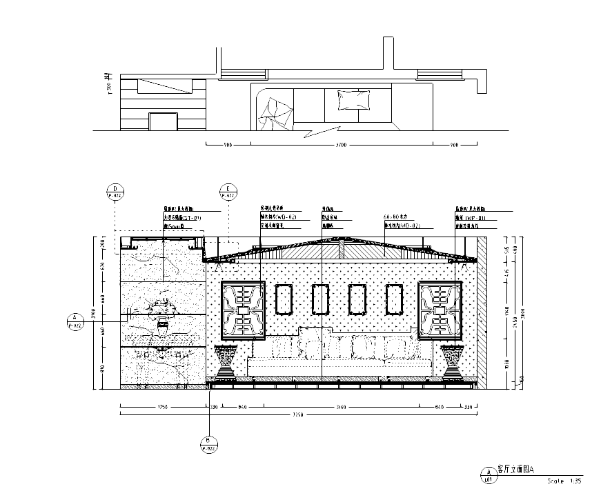 某东南亚风格住宅装修施工图及效果图施工图下载【ID:161700112】