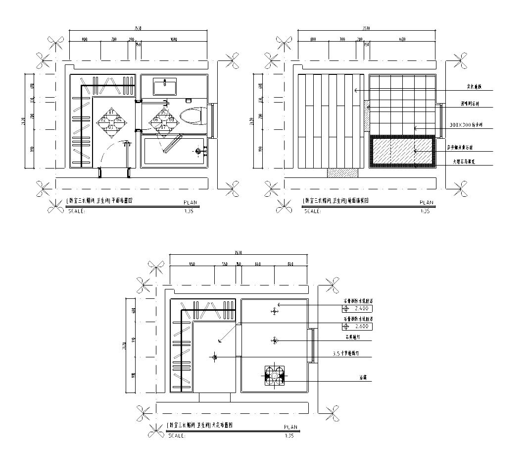 [广东]新中式风格高档三层别墅装饰施工图及效果图cad施工图下载【ID:161776194】