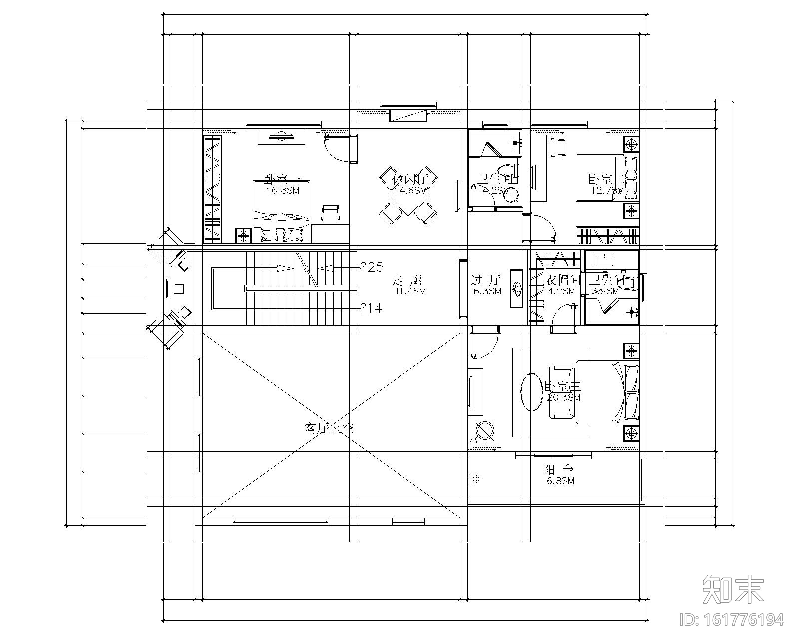 [广东]新中式风格高档三层别墅装饰施工图及效果图cad施工图下载【ID:161776194】