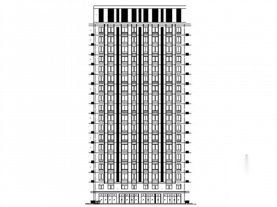 某十八层商住楼建筑施工图cad施工图下载【ID:168324185】