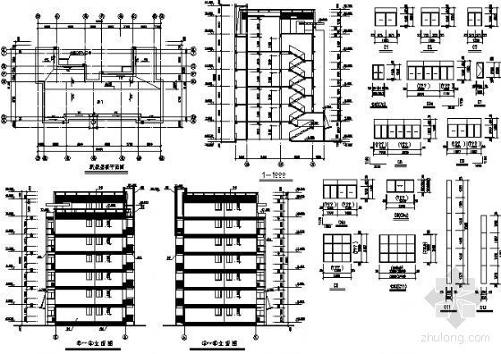 某六层住宅楼建筑方案图cad施工图下载【ID:149848132】