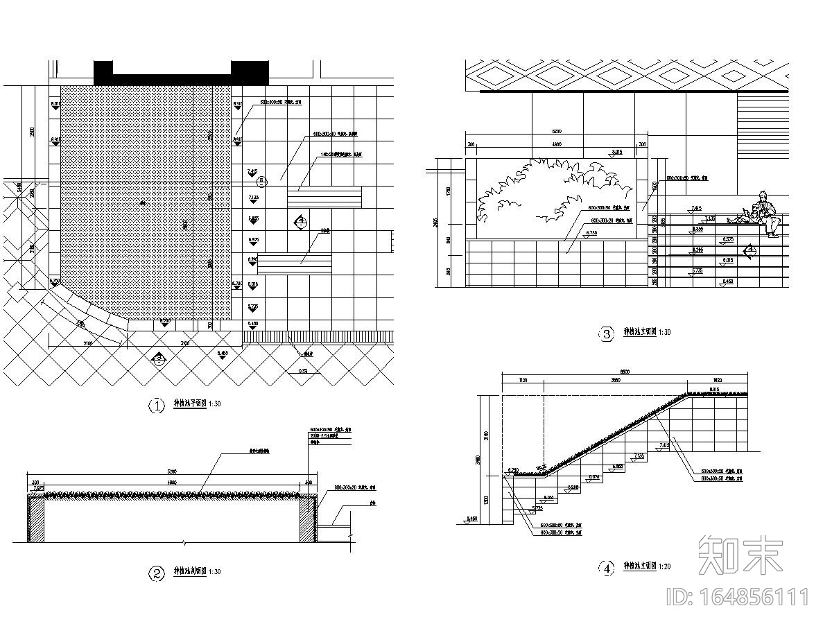 [浙江]城市中心区域规划展示馆景观施工图cad施工图下载【ID:164856111】