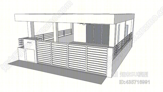 建议：扩建有盖停车场SU模型下载【ID:435716991】