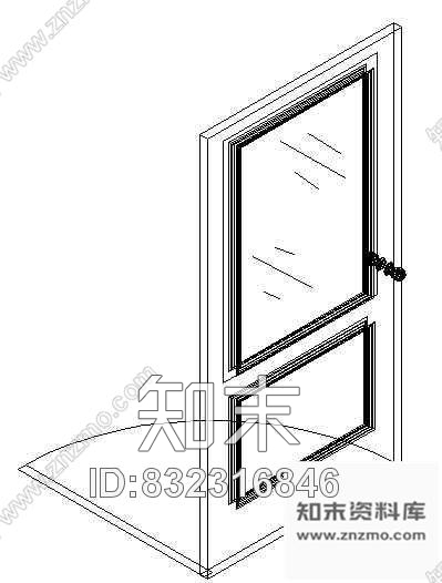 图块/节点门CAD模型图块2cad施工图下载【ID:832316846】