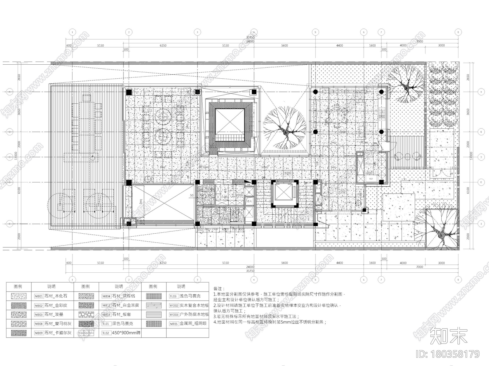 [三亚]四季酒店三层四居度假别墅装修施工图施工图下载【ID:180358179】